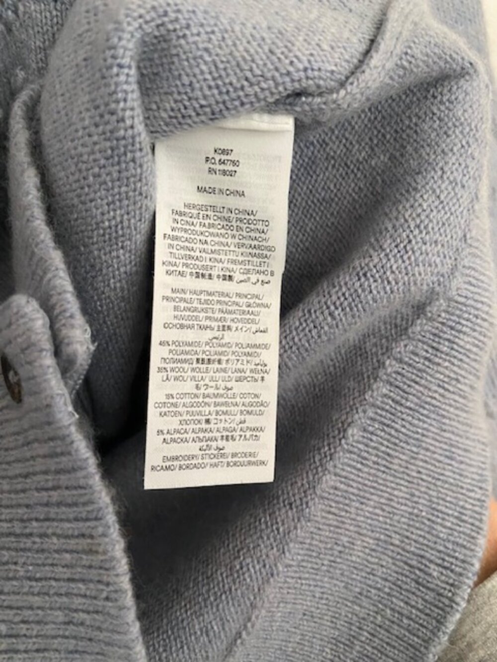 Boden Women's Cardigan in Blue Pebble with Flower and Heart Detail Size XS - Picture 8 of 9